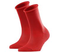 FALKE Damen Socken Active Breeze 2er Pack - Uni, Rollbündchen, Lyocell Faser 35-38 Rot
