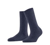 FALKE Damen Socken Brick Wall W So Alpaka Wolle einfarbig 1 Paar, Blau Juniper 6527, 35-38