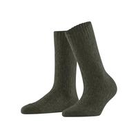 FALKE Damen Socken Brick Wall W So Alpaka Wolle einfarbig 1 Paar, Grün Thyme 7821, 35-38