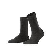 FALKE Damen Socken ClimaWool W So Wolle Lyocell einfarbig 1 Paar, Grau Anthracite Melange 3117, 39-40