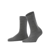FALKE Damen Socken ClimaWool W So Wolle Lyocell einfarbig 1 Paar, Grau Light Grey Melange 3216, 41-42