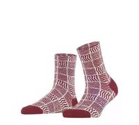 FALKE Damen Socken Coast Tile W So Baumwolle gemustert 1 Paar, Rot Ruby 8830, 39-42