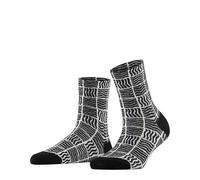 FALKE Damen Socken Coast Tile W So Baumwolle gemustert 1 Paar, Schwarz Black 3000, 35-38