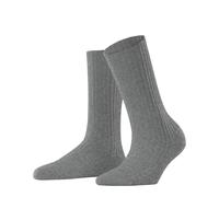 FALKE Damen Cosy Wool Boot W SO Wolle Kaschmir einfarbig 1 Paar Socken, Grau (Light Grey Melange 3390) neu-umweltfreundlich, 39-42