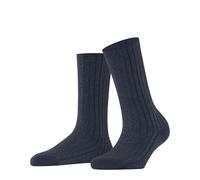 FALKE Damen Socken Cosy Wool Boot W So Wolle Kaschmir einfarbig 1 Paar, Blau Blue Ink 6491 Special Edition, 41-42