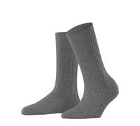 FALKE Damen Socken Cosy Wool Boot W So Wolle Kaschmir einfarbig 1 Paar, Grau Light Grey Melange 3390, 35-38