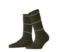FALKE Damen Socken Cosy Wool Boot W So Wolle Kaschmir einfarbig 1 Paar, Grün Artichoke 7436 Stripe, 39-42