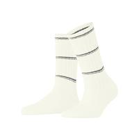 FALKE Damen Socken Cosy Wool Boot W So Wolle Kaschmir einfarbig 1 Paar, Weiß Off-White 2040 Stripe, 35-38