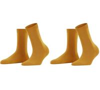 FALKE Damen Cosy Wool W SO Wolle Kaschmir einfarbig 1 Paar Socken, Gelb (Amber 1851) neu-umweltfreundlich, 35-38