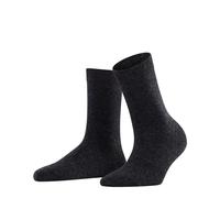 FALKE Damen Socken Cosy Wool W So Wolle Kaschmir einfarbig 1 Paar, Grau Anthracite Melange 3080, 35-38