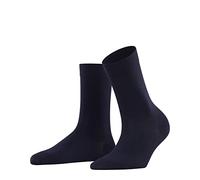 FALKE Damen Socken Cotton Touch W So Baumwolle einfarbig 1 Paar, Blau Dark Navy 6370, 35-38