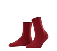 FALKE Damen Socken Cotton Touch W So Baumwolle einfarbig 1 Paar, Rot Scarlet 8228, 39-42