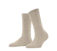 FALKE Damen Socken Family SO Kurzsocken einfarbig Beige (Linen Melange) 35-38