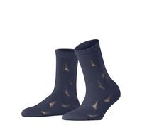 FALKE Damen Socken Distressed W So Wolle Alpaka gemustert 1 Paar, Blau Juniper 6527, 39-42