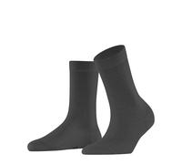 FALKE Damen Socken Fable Estate W So Wolle einfarbig 1 Paar, Grau Flanell 3210, 35-38