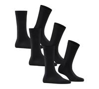 FALKE Damen Socken Family Multipack W So nachhaltige Baumwolle einfarbig 3 Paar, Schwarz Black 3009, 35-38