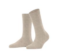 FALKE Damen Socken - Family SO, Kurzsocken, einfarbig Beige (Linen Melange) 35-38