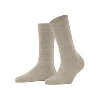 FALKE Damen Socken - Family SO, Kurzsocken, einfarbig Beige (Linen Melange) 35-38
