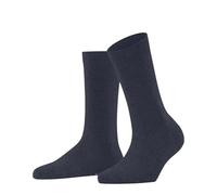 Falke Socken Family Damen – nachhaltige Baumwolle, einfarbig – Blau Dark Blue Melange 39-42