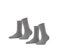 Falke Damen Socken Happy 2P SO 46417-3390 35-38 light greymel.