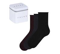 FALKE Damen Socken Happy Box Uni Multipack W So Baumwolle einfarbig 3 Paar, Mehrfarbig Black Navy Blue Grey 0010, 35-38
