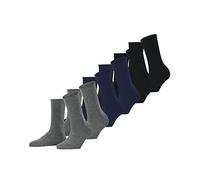 FALKE Damen Socken Happy Multipack W So Baumwolle einfarbig 6 Paar, Mehrfarbig Blue Grey Mix 0010, 39-42