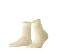 FALKE Damen Socken Microbloom 20 DEN W So transparent gemustert 1 Paar, Weiß Off-White 2059, 39-42
