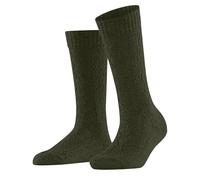 FALKE Damen Socken Modish Fest W So Wolle Viskose Kaschmir einfarbig 1 Paar, Grün Artichoke 7436, 35-38