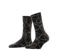 FALKE Damen Socken Seidenglatt 40 DEN W So halb-blickdicht einfarbig 1 Paar, Schwarz Black/Gold 3335 Jewel Case, 35-38
