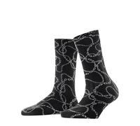 FALKE Damen Socken Seidenglatt 40 DEN W So halb-blickdicht einfarbig 1 Paar, Schwarz Black/Silver 3103 Jewel Case, 35-38