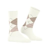 FALKE Damen Socken Sensitive Argyle W So Baumwolle mit Komfortbund 1 Paar, Weiß Off-White 2040, 39-42