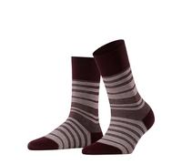 FALKE Damen Socken Sensitive Sunset Stripe W So Lyocell mit Komfortbund 1 Paar, Rot Claret 8375, 35-38
