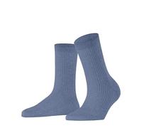 FALKE Damen Socken Shiny W So Viskose einfarbig 1 Paar, Blau Eisblau 6283, 39-42