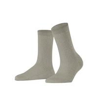 FALKE Damen Socken Shiny W So Viskose einfarbig 1 Paar, Grau Chrome 3460, 35-38