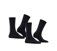 FALKE Damen Socken Softmerino Multipack W So Wolle Baumwolle einfarbig 2 Paar, Blau Dark Navy 6379, 37-38