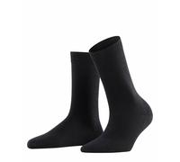 FALKE Damen Socken Softmerino W So Wolle Baumwolle einfarbig 1 Paar, Schwarz Black 3009, 37-38