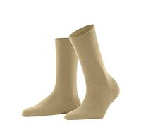 FALKE Damen Socken Softmerino W So Wolle Baumwolle einfarbig 1 Paar, Blau Linen Melange 4549, 37-38
