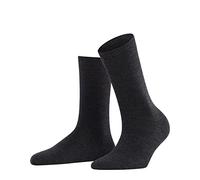 FALKE Damen Socken Softmerino W So Wolle Baumwolle einfarbig 1 Paar, Grau Anthracite Melange 3089, 37-38