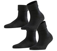 FALKE Damen Socken Striggings Rib 2er Pack, Größe:35-38, Farbe:Black (3009)