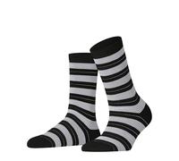 FALKE Damen Socken Stripe Uniform W So Baumwolle gemustert 1 Paar, Schwarz Black 3000, 35-38