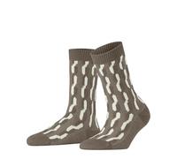 FALKE Damen Socken Tress Lock W So Wolle Kaschmir gemustert 1 Paar, Beige Sesame 4105, 39-42
