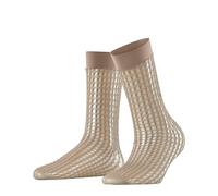 FALKE Damen Socken Wicker Game W So transparent gemustert 1 Paar, Hautfarben Sesame 4390, ONESIZE