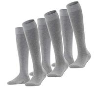 FALKE Damen Softmerino Socken Merino Wolle Baumwolle Schwarz Grau Mehr Farben Damen Dünne Leichte Warme Einfarbig Wadenlange Socken für Sommer oder Winter Arbeit oder Casual Looks 1 Paar, Greymix