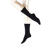 FALKE Damen Softmerino Socken Merino Wolle Baumwolle Schwarz Grau Mehr Farben Damen Dünne Leichte Warme Einfarbig Wadenlange Socken für Sommer oder Winter Arbeit oder Casual Looks 1 Paar, dunkles