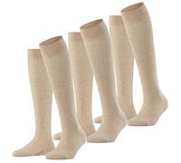FALKE Damen Softmerino Socken Merino Wolle Baumwolle Schwarz Grau Mehr Farben Damen Dünne Leichte Warme Einfarbig Wadenlange Socken für Sommer oder Winter Arbeit oder Casual Looks 1 Paar, Sand Mel,