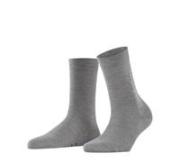 FALKE Damen Softmerino W So Wolle Baumwolle einfarbig Socken, Grau Light Grey Melange 3830 Anniversary, 37-38