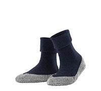 FALKE Damen Stoppersocken Cosyshoe W Hp Wolle rutschhemmende Noppen 1 Paar, Blau Marine Melange 6794, 39-40