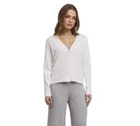 FALKE Damen Strickjacke Basic W Cr Baumwolle weich elegant klassisch für Business und Freizeit 1 Stück, Weiß Off-White 2040, L