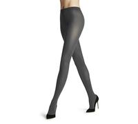 FALKE Damen Strumpfhose Cotton Touch W Ti Baumwolle einfarbig 1 Stück, Grau Flanell 3210, L