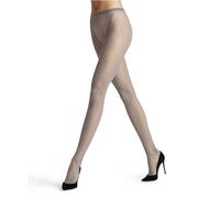 FALKE Damen Strumpfhose Craftcore W Ti weiches Material gemustert 1 Stück, Grau Pearl Grey 3248, S